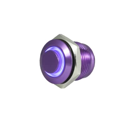 Tesi FILO 16MM LED Momentary Push Button Guitar Kill Switch Purple with Blue  LED