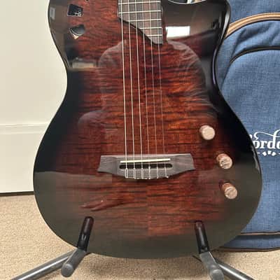 Cordoba Stage Thin Body Nylon String Classical Acoustic Guitar w/Electronics - Edge Burst image 2