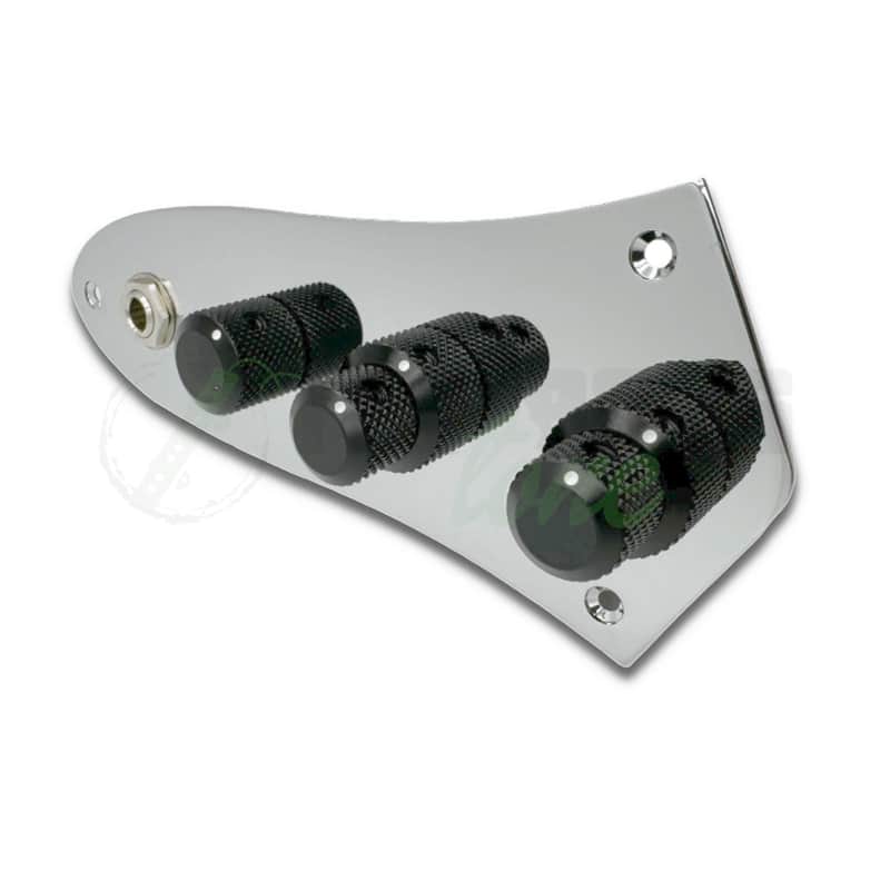 John East J-Tone 2 Band Bass Preamp - Volume/Blend Stack - Chrome Plate / Black Knobs image 1