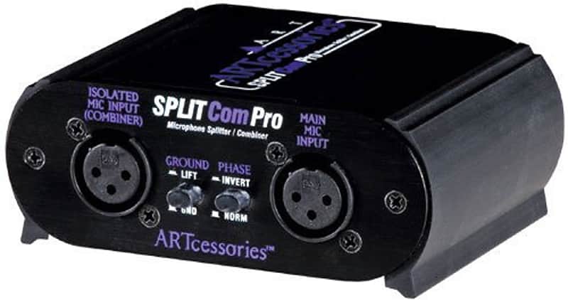ART SplitCom Pro 2 Way Mic Splitter / Combiner AR2MS image 1