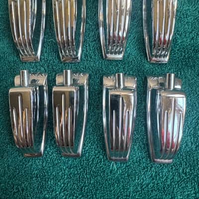 Ludwig Lot of 8 Vintage Large Classic Bass Drum or Tom Lugs - Chrome L#1 80s - Chrome image 1