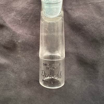 Dukoff alto sax mouthpiece D6 .075 Vibracom 1980’s - Clear resin image 1