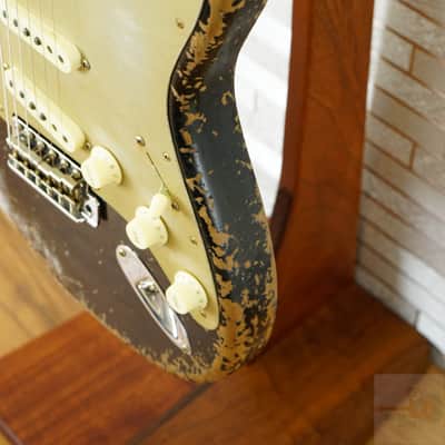 Fender Custom Shop 2025 LTD Roasted Bighead 1966 Stratocaster Super Heavy Relic - Aged Black image 13