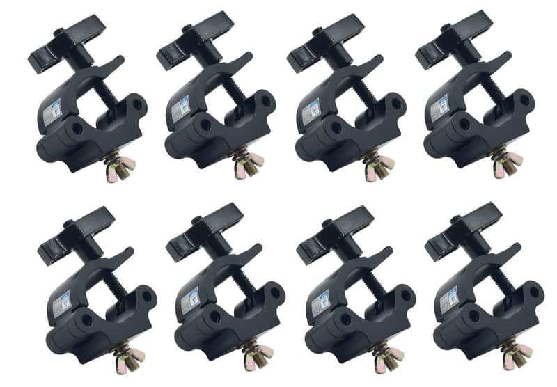8 Prox Truss Lighting Clamps TUV M10 Bolt fit 0.12–2.0 in (3–52 mm) tubing image 1