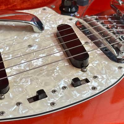Fender Mustang Guitar with Rosewood Fretboard 1969 Competition Red image 7