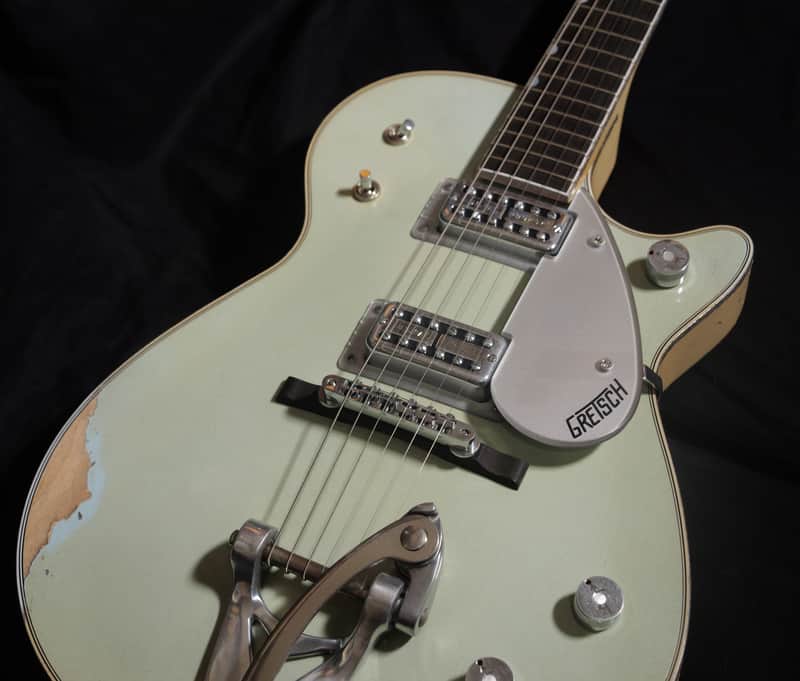 Gretsch Custom Shop 59 Duo Jet Masterbuilt by Chad Henricksen Heavy Relic - Faded Sonic Blue image 1
