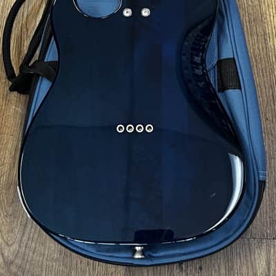 FLIGHT PATHFINDER SOLID BODY TENOR ELECTRIC UKULELE TRANSPARENT BLUE (USED) image 3