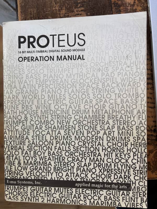 E-MU Systems Proteus 1989 - paper image 1