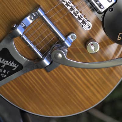 Gretsch G6134TFM-NH Nigel Hendroff Signature Penguin™, Ebony Fingerboard - Amber Flame image 12