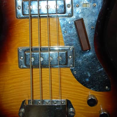 Video Demo 1967 Avalon AV-2 Shaggs Double Pickup Bass Guitar Pro Setup Original Hard Shell Case image 4