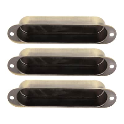 Stratocaster Metal Single Coil Pickup Covers (No Holes) - Bronze 3 Pcs image 5