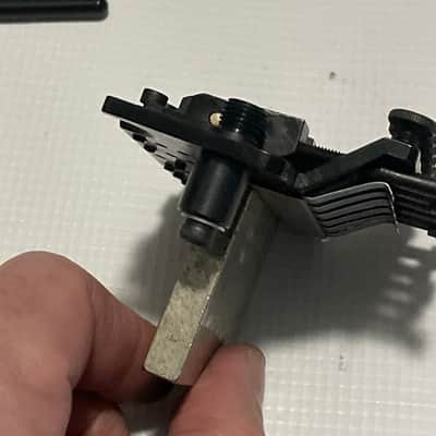 1980's Original Made in Germany Black Lefty Left-Handed Guitar Tremolo Bridge Vibrato & Arm image 13