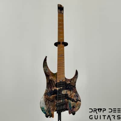 Legator Ghost X6F Multiscale Headless Electric Guitar w/ Bag - Coral image 2