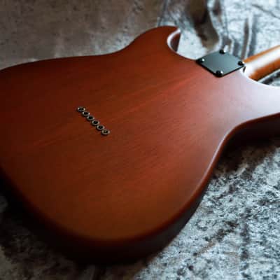 GB Liuteria Traditional Strato semi hollow rosewood and blue resin image 5