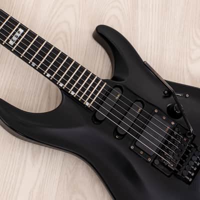 1995 ESP Custom Shop Horizon-Custom SSH Superstrat Black Satin w/ Floyd Rose, Case image 7