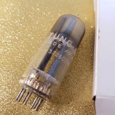 Tung-Sol 12BH7A tNOS AT1000 TESTED Vacuum Tube black plate 12BH7 dual triode 1950-1960 image 1