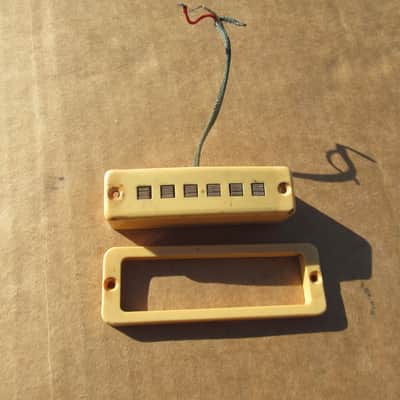 Vintage 1960s Teisco Lafayette Polaris National Guitar Pickup with Ring Nice 5.80K image 2