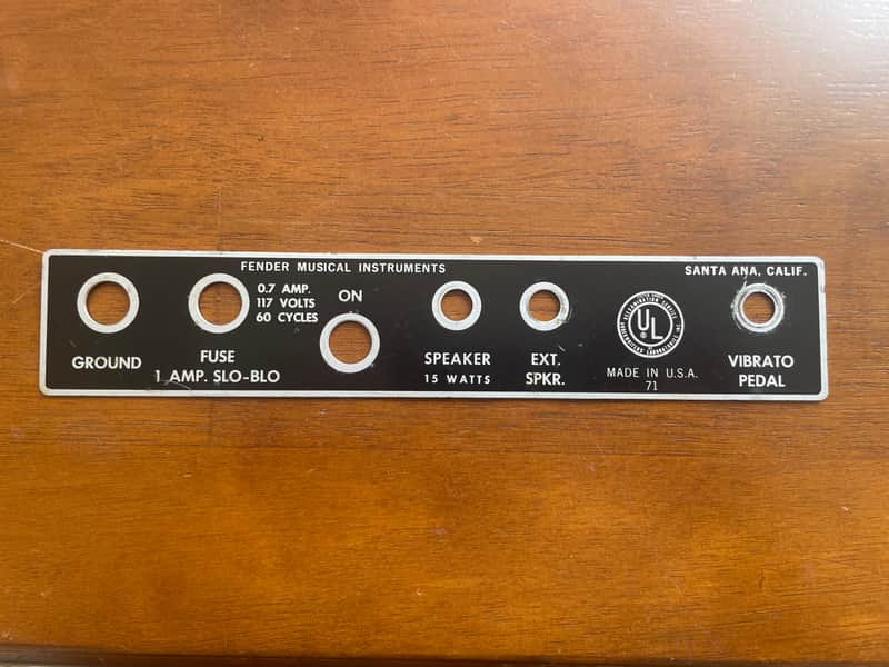 Fender Princeton Backplate Non Reverb image 1
