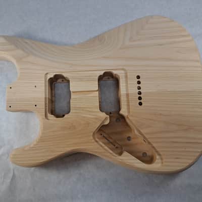 Unfinished Ash HxH Hardtail guitar body - fits Fender Strat Stratocaster necks J2421 image 3