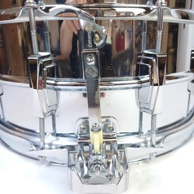 Ludwig 6.5x14"1964 #9268 Super-Sensitive #411 Snare Drum COB Brass Rims Red-Felt image 6