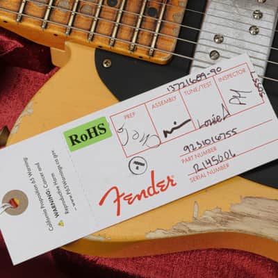 Fender - CuNiFe Blackguard Bigsby Heavy Relic - Telecaster Electric Guitar w/ 1-Piece Quartersawn Maple Neck - Aged Nocaster Blonde - w/ Deluxe Hardshell Case - x5006 image 15
