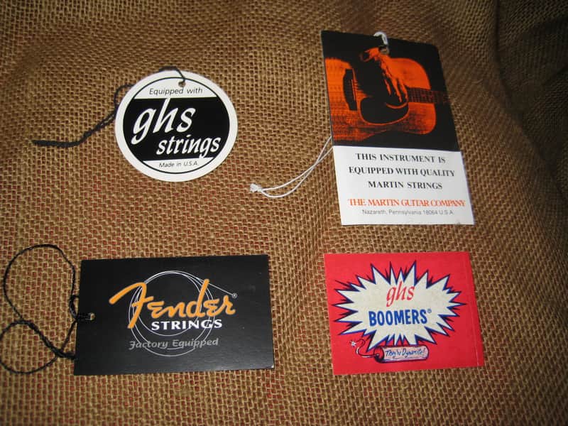 Fender, Martin & GHS Dealer Display Hang Tags Set of 4 From 1990's image 1