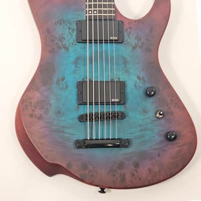 AGILE INTREPID PRO BASS 6 EB EMG 630 BLUE PURPLE BURL image 2