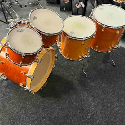 ~RARE!~ Yamaha Maple Custom 5-Piece 10/12/14/16/20 Drum Kit Set in Satin Natural Vintage with SKB Soft-Shell Bags image 11