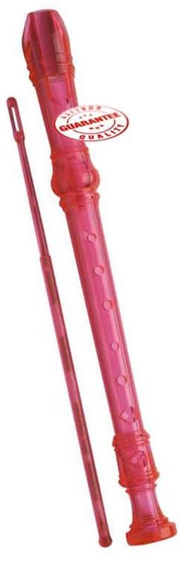 D'Luca Student 3 Piece Recorder Flute Pink image 1