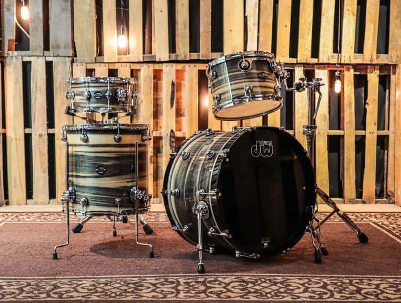 DW Exotic Performance Black Poplar Drum Set - 14x22,9x13,16x16,6.5x14 image 1