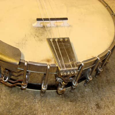 Hughes 17 Fret "Irish" Tenor Banjo 1920's W/ Orig GEIB Case image 15