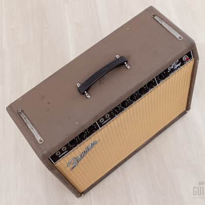 1961 Fender Super Vintage Tube Amp Pre-CBS Brown Panel 2x10 Oxford 10K5, 6G4-A image 4