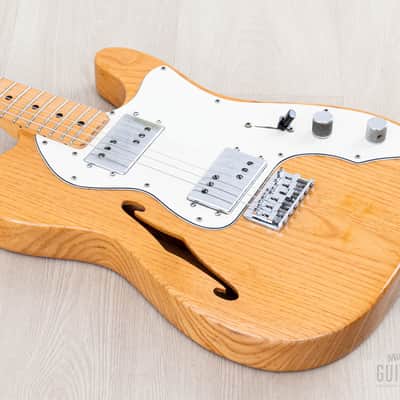 1975 Fender Telecaster Thinline Vintage Semi-Hollow Guitar Natural Ash w/ Seth Lover-Designed CuNiFe Wide Range, Case image 10