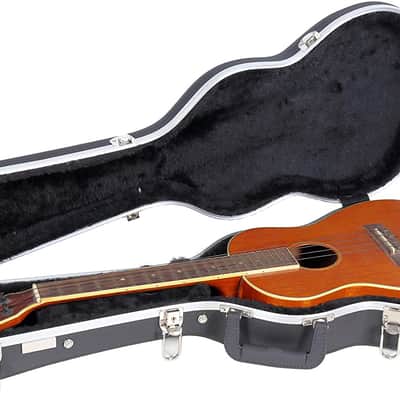 Crossrock 4 Strings Baritone Ukulele ABS Hard Case With Backpack Straps, Aluminum Valance,Black image 4