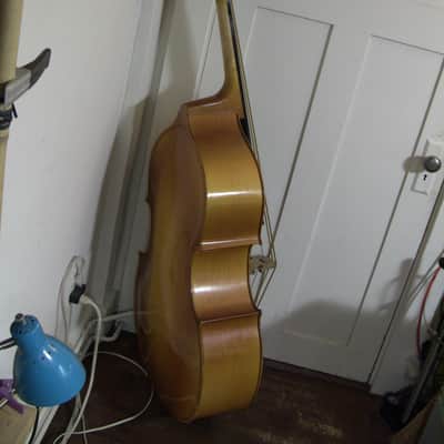 Engelhardt M3 1/4 size laminated upright bass USA 1991 with bag image 4