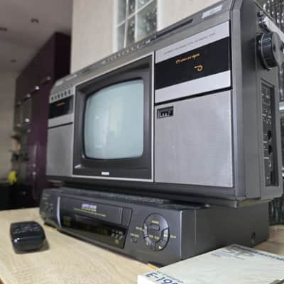 PHILIPS COMBI TC 10 ✅Serviced Rare Vintage SET TV RADIO CASSETTE RECORDER BOOMBOX +VIDEO image 3
