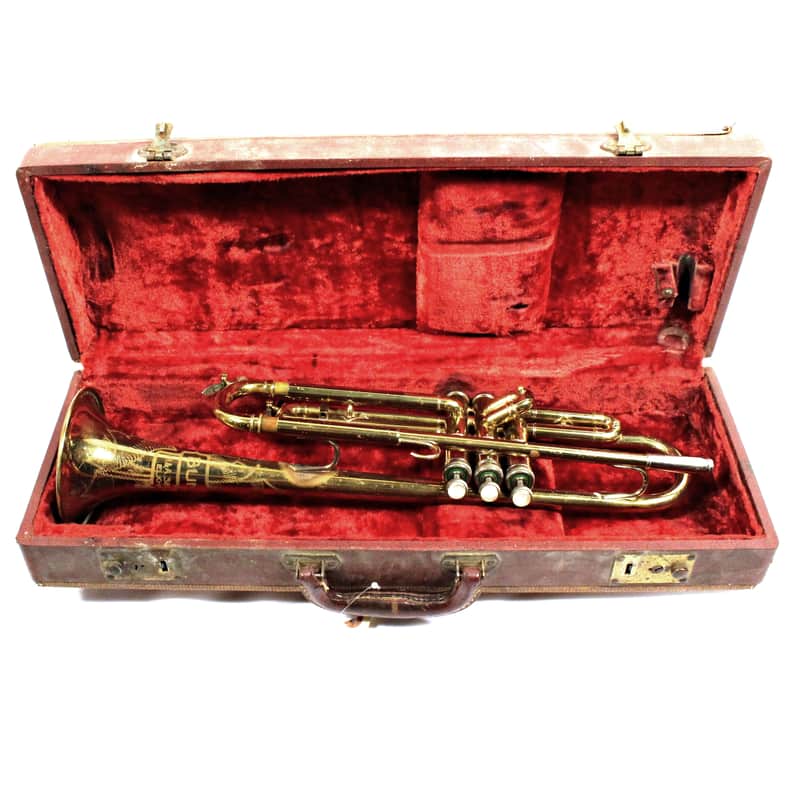 Vintage H. & A. Selmer-Bundy Trumpet; Art Deco Floral Engraving