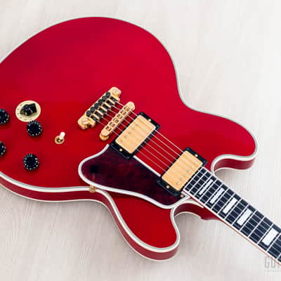 1997 Gibson BB King Lucille ES-355 Semi-Hollowbody Guitar Cherry Stereo, Near-Mint w/ Case & Hangtags, Yamano image 9