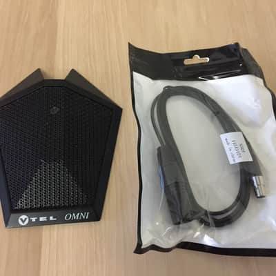 Vtel Audio Technica AT871R Omni Condenser Boundary Microphone *Cable *Tested image 1
