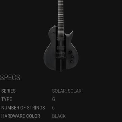 Solar Guitars GC1.6T-RSB - Brushed Matt Black image 10