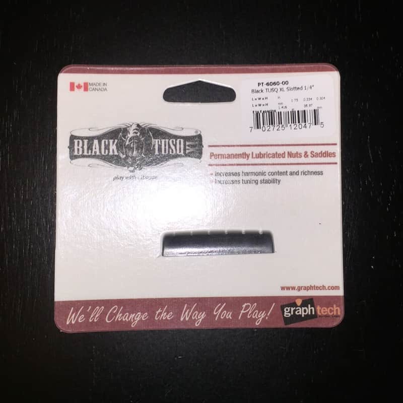 Graph Tech PT-6060-00 BLACK TUSQ XL 1-3/8" E-to-E Slotted Epiphone-Style Guitar Nut image 2
