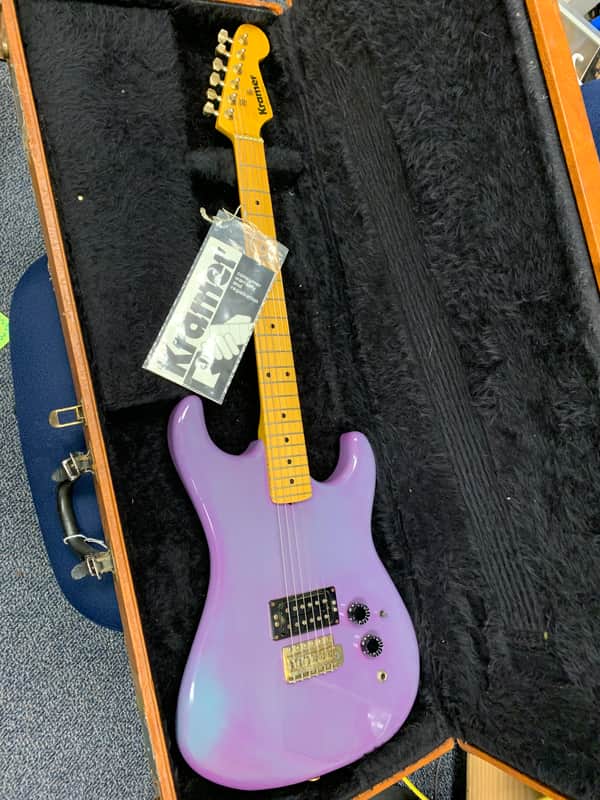 Kramer 1981 Pacer Special B-Series Strat Head 1981 Vintage Melaga Purple image 1