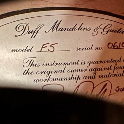 Duff F-5 Mandolin 2000 - Sunburst image 19