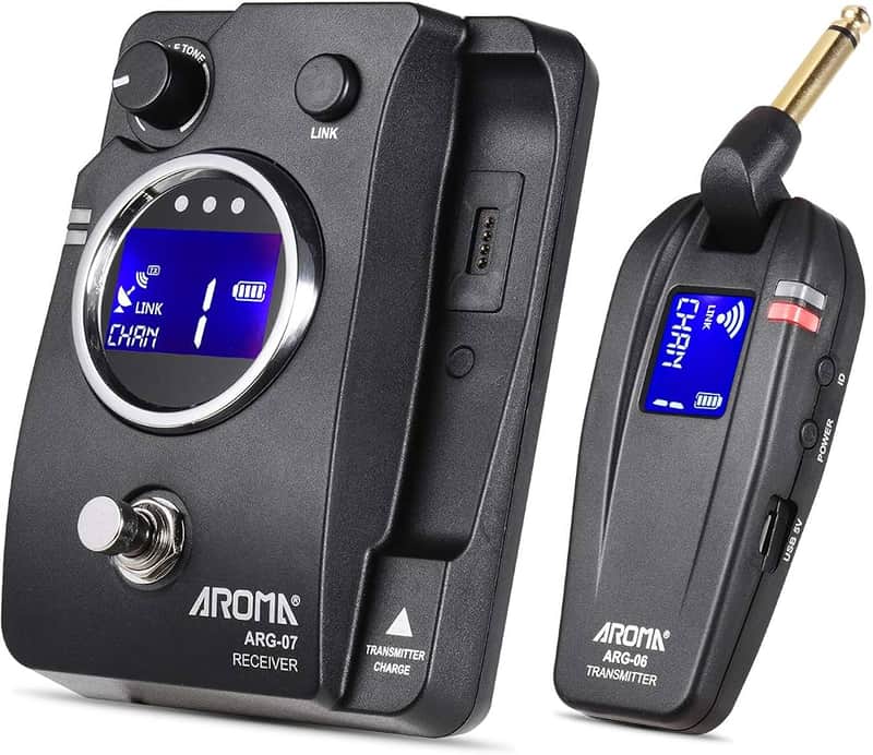 Aroma ARG-07 * Wireless Guitar/Bass Transmitter with Tuner * up to 35m range! * List price = 169€ - NOW ONLY 129€! * image 1
