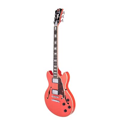 D'Angelico Premier Mini DC Semi-Hollow Body Electric Guitar, Fiesta Red w/Gig Bag, Mint image 7