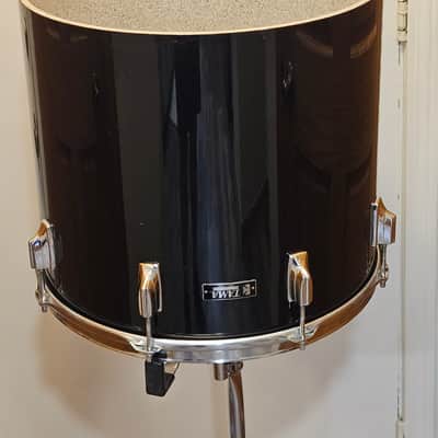 1978 Tama Imperialstar 14x16 Concert Tom Jet Black Made in Japan Vintage image 9