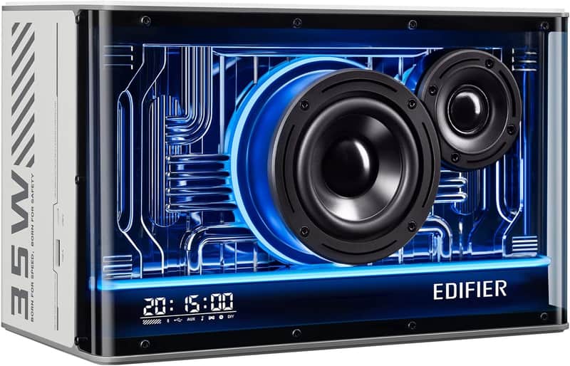Edifier QD35 Tabletop Bluetooth Speakers, Splendid Light Effects, White image 1