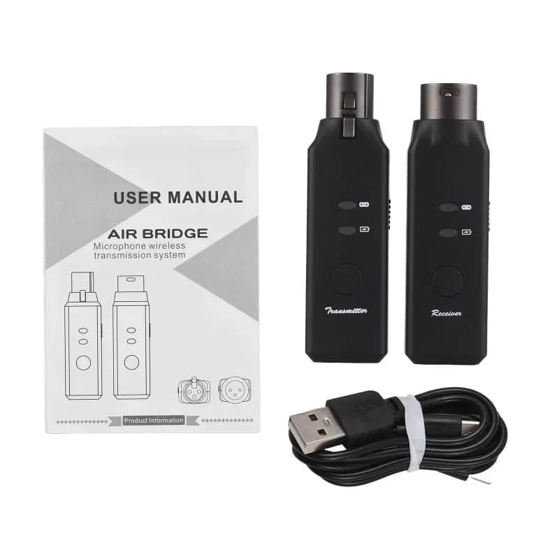 M-VAVE WP-7 Wireless Microphone System XLR Transmitter Receiver for Dynamic Microphones Dual-channel,price include the import duty to US buyer image 1