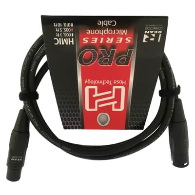 10 Pack Hosa Pro Microphone Cable, Neutrik REAN Connectors REAN XLR3F to XLR3M, HMIC-005 (5 Feet) image 2