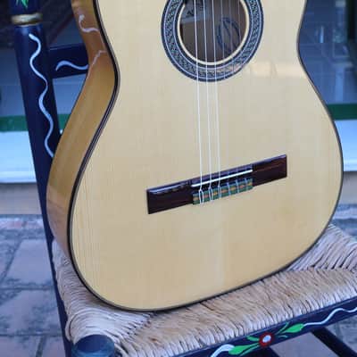 Flamenco Guitar Juan Montes Rodriguez Cypress + Hardcase Blanca image 14